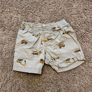 Carter's Gray Construction Print Shorts